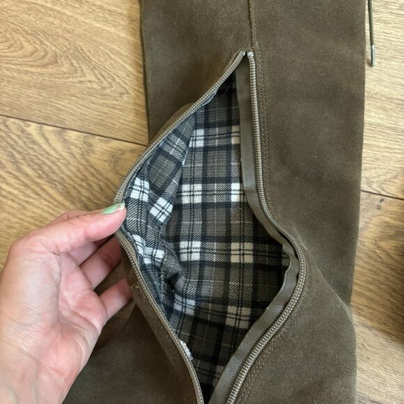 Sbicca Gusto Khaki Suede OTK Boots Boho Western Nasty Gal Collab 7.5 - Picture 8 of 9